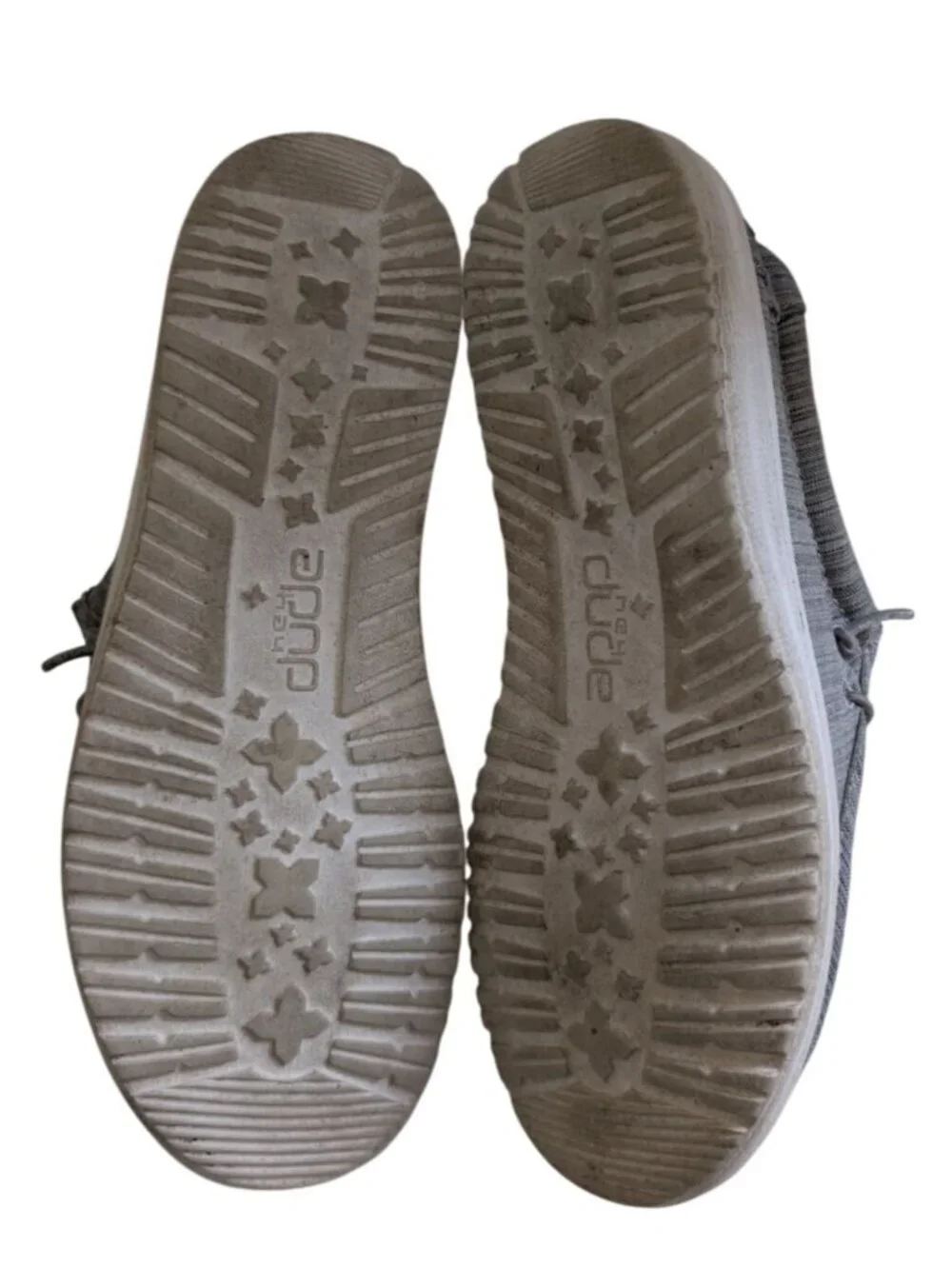 Hey Dude Wally Slip On Shoes Linen Stone Grey Size Youth 4 Women's 5 EU 36